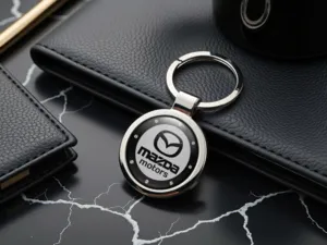 Mazda Designer Schlüsselring Luxus Premium Metall Look